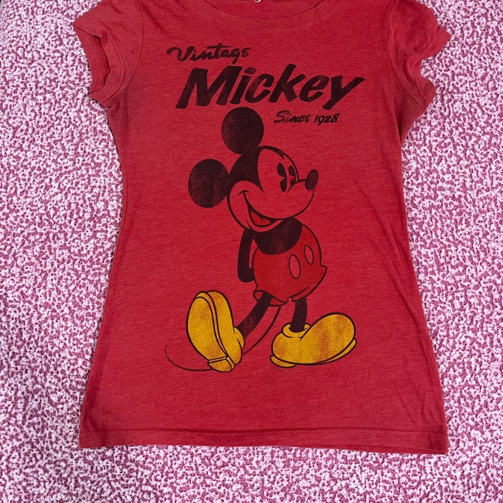 Disney Red Vintage Mickey Mouse Tee